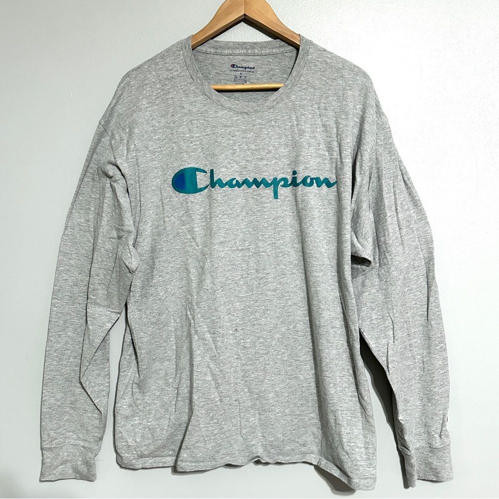 Champion Gray Long Sleeve Men's size XL Shirt